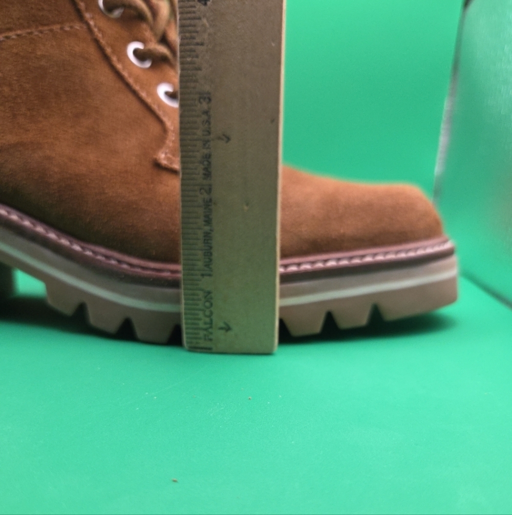 Anthropologie Bernardo Wmns Selena Shearling Lined Lace-Up Ankle Boots 9M Suede - Picture 12 of 16